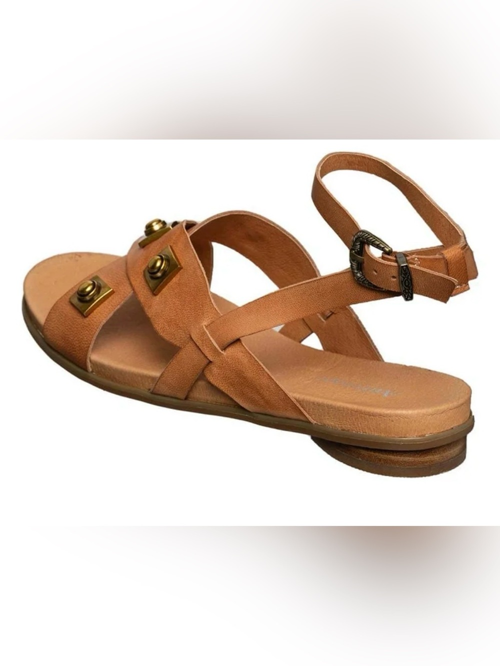 Antelope Reza Brown Studded Leather Sandals, Size 38 EU, 7.5-8 US, NWOB - Picture 4 of 12